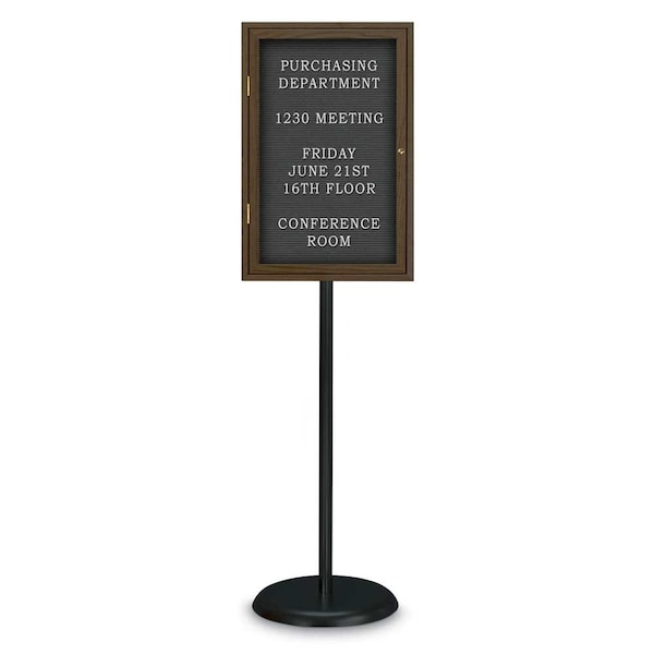 United Visual Products Corkboard, Triple Door, Radius Frame, 96x48", Black/Cloud UV7006-BLACK-CLOUD - main